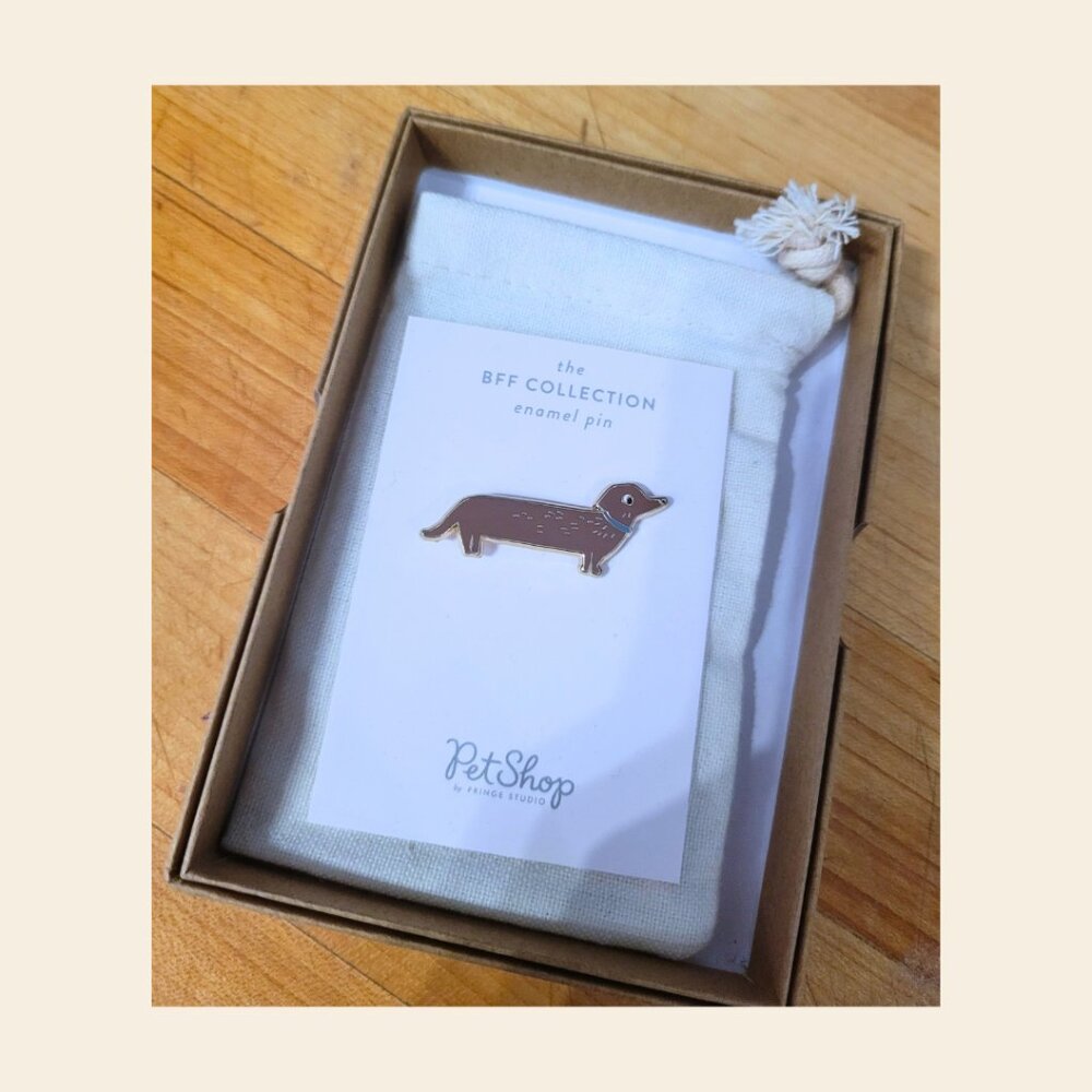 Pet Shop by Fringe Studio BFF Collection Enamel Pin – Weird Dachshund | New w/ T - Picture 3 of 4
